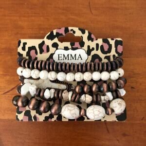 Emma Beaded Teepee Tana Bracelet With Turquoise Set 74680 New